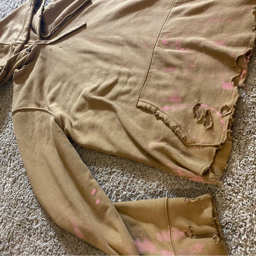 Goodfellow & Co Brown Hoodie with Pink Accents